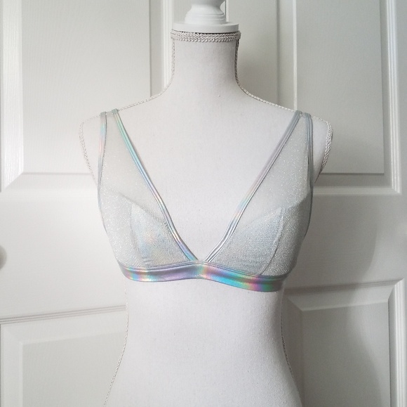 Cynthia Rowley Other - Cynthia Rowley Silver Glinda Bralette S